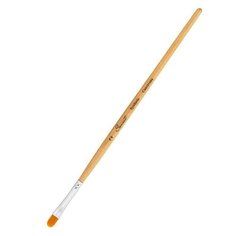 Кисть Синтетика Овальная ЗХК Сонет № 2 (5 мм), короткая ручка с покрытием лака Невская палитра