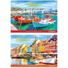 Альбом для рисования 48л, А4, на склейке ArtSpace "Путешествия. Bright journey", 5 шт