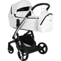 Коляска 2в1 Ibebe I-Stop короб+прогулка Leather Crocodile White/Chrome