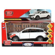 Машина Lada Vesta SW Cross 18 см белая металл инерция (свет, звук) Технопарк VESTASWCR-124SL-WHPRL