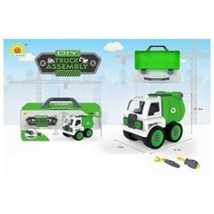 Машинка-конструктор "Собери сам "Мусоровоз", в чемоданчике Junfa Toys