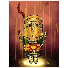 Картина по номерам на холсте игра Dark Souls (Praise the sun!) - 8601 В 30x40