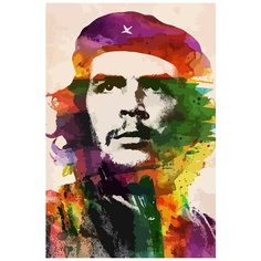 Картина по номерам на холсте Че Гевара (Красочный портрет, революционер, Куба, Сигара) - 7600 В 60x40