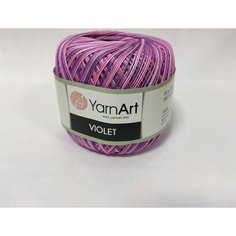 Пряжа YarnArt Violet Melange белый-розовый-сиреневый (508), 100%мерсеризованный хлопок, 282м, 50г, 1шт