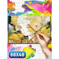Картина по номерам на холсте эстетика девушка - 12288 60х40