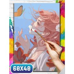 Картина по номерам на холсте эстетика девушка - 12297 60х40