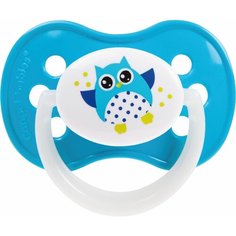 Пустышка силиконовая анатомическая Canpol Babies Owls 6-18 м, голубой