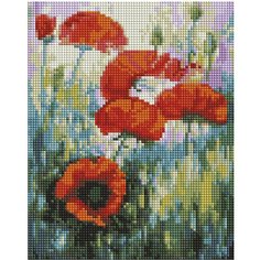 Алмазная мозаика Белоснежка "Полдень" / Набор алмазной мозаики 20х25 см / На подрамнике / Полная выкладка / Цветы