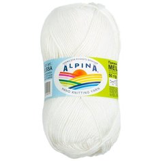 Пряжа ALPINA "MELISSA" 95% вискоза, 5% кашемир 10 шт.х50г 125м №07 молочный
