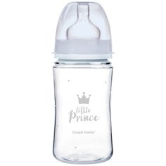 Canpol Babies Бутылочка антиколиковая с широким горлом PP EasyStart Royal Baby, 240 мл, с 3 месяцев, голубой