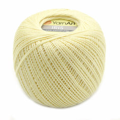 Пряжа для вязания YarnArt Iris 20гр 138м (100% мерсеризованный хлопок) (912 молочный), 10 мотков