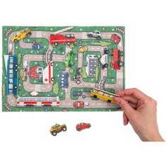 Развивающая игра из фетра на липучках "Веселые машинки"