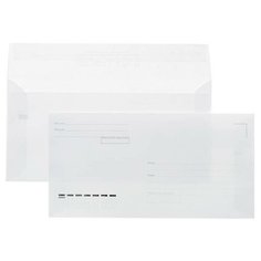 Конверт почтовый офсет Е65, 110x220, стрип, "куда-кому", 80 г/м2, белый, плоский, евробумага, 100% белизна, 100 шт Informat