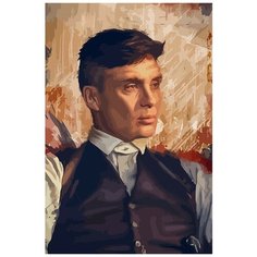 Картина по номерам на холсте Сериал Острые козырьки Томас Шелби - 6422 В 60x40