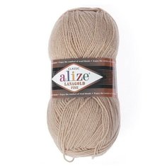 Пряжа Alize Lanagold Fine, 49 % шерсть, 51 % акрил, 100 г, 390 м, 1 шт., 05 Бежевый