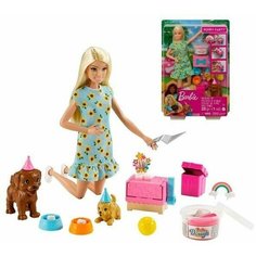 Barbie Игровой набор "Barbie и щенки" Кукла Барби с питомцами и аксессуарами для щенков