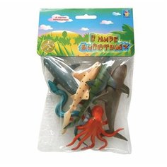 Набор фигурок «В мире животных», «Морские животные», 6 шт 10 см, 1TOY, Т50514