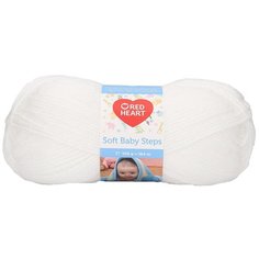 Пряжа для вязания Red Heart Soft Baby Steps 100гр 164м (100% акрил) (00001 белый), 10 мотков