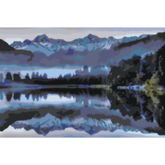 Картина по номерам Горное озеро на стену Палитра забав