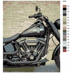 Картина по номерам Z844 "Мотоцикл Harley Davidson" 40х50 Brushes Paints