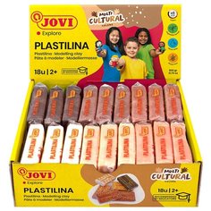 Пластилин JOVI "Multicultural", 06 цветов, 900г, растительный, картон, европодвес (арт. 332352)