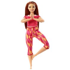 Кукла Barbie Безграничные движения, 30 см рыжеволосая в розовом топе