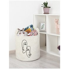 Корзина для игрушек JoyArty "Два лица одной линией" 35x35 см