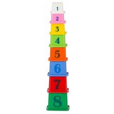 Логическая игра для малышей, пирамида башня, 8 элементов, 7 х 8 х 6 см. СТРОМ