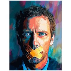 Картина по номерам на холсте сериал Доктор Хаус (Хью Лори) - 8715 В 30x40