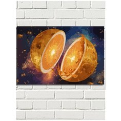 Картина по номерам космос космический фрукт апельсин - 6831 Г 60x40