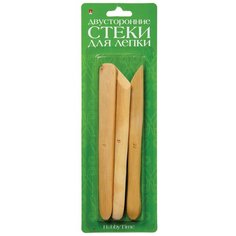 Стеки для лепки HobbyTime, набор №5, двусторонние деревянные, 3 шт, Арт. 2-454/04