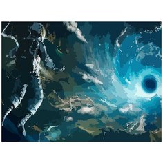 Картина по номерам на холсте космос космонавт- 6835 Г 30x40