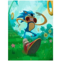 Картина по номерам на холсте игра Соник - 6596 В 30x40
