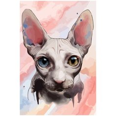 Картина по номерам на холсте Кошка Сфинкс - 2218 40X60