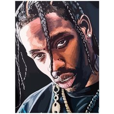 Картина по номерам на холсте Музыка Трэвис Скотт - 6638 В 30x40