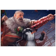 Картина по номерам на холсте Новый год (Рождество, Дед Мороз, Снегурочка, Аниме) - 7277 Г 60x40