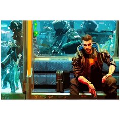 Картина по номерам на холсте киберпанк cyberpunk 2077 - 2102