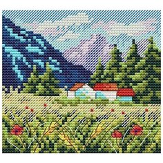 Набор для вышивания "Горный пейзаж", 10x11 см, Жар-птица (МП-студия)