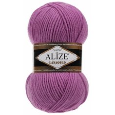 Пряжа Alize Lanagold (Ализе Ланаголд) - 5 мотков 440 темно-сухая роза 49% шерсть, 51% акрил 240м/100г