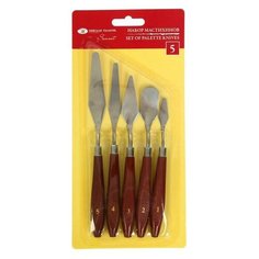 Набор мастихинов, 5 штук, "Сонет" (№ 1, 2, 3, 4, 5)./В упаковке шт: 1 Невская палитра