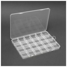 Queen fair Контейнер для декора, 24 ячейки, 19 × 13 × 1,8 см, цвет прозрачный