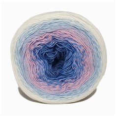 Пряжа YARNART Rosegarden YarnArt, белый-роз-джинс - 301, 100% хлопок, 2 мотка, 250 г, 1000 м.