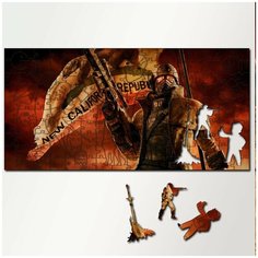Пазл из дерева с фигурками, 230 деталей, 46х23 см игры Fallout New Vegas - 5275 Puzzle Wood