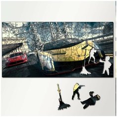 Пазл из дерева с фигурками, 230 деталей, 46х23 см игры Need For Speed Rivals - 5187 Puzzle Wood
