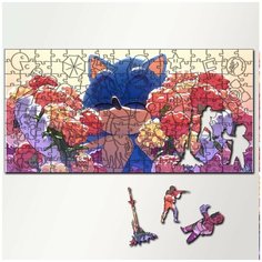 Пазл из дерева с фигурками, 230 деталей, 46х23 см игры Sonic 3 - 5551 Puzzle Wood
