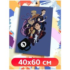 Картина по номерам сериал Академия Амбрелла (Клаус, Пятый, Скипка) - 8223 В 60x40