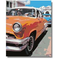 Картина по номерам "Красная Машина" на холсте с подрамником 40х50