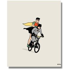Картина по номерам "Batman & Robin" холст на подрамнике 40х50