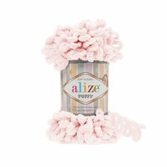 Пряжа ALIZE Puffy (Alize), св. розовый - 639, 100% микрополиэстер, 5 мотков, 100 г, 9.5 м.