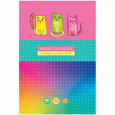 Записная книжка А5 80л. BG "Яркие коты", матовая ламинация, выб. лак, блок в точку BG®